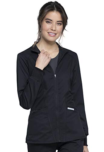 Amazon.com: Cherokee Scrub Jacket for Women Zip Front High-Low